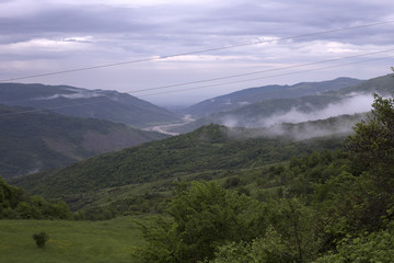 Obraz na płótnie Canvas Misty mountains in Azerbaijan
