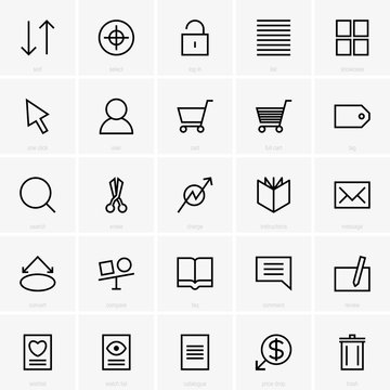 Catalog Icon - Download in Line Style