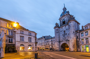 Fototapeta na wymiar Old town walls in La Rochelle,France