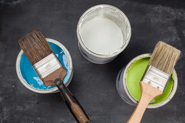 Brush for painting walls. Repairs. For your design.