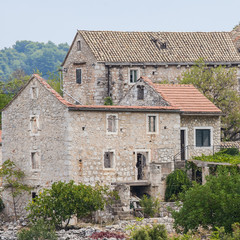 Fototapeta na wymiar Pretty village Selca on the island of Hvar in Croatia