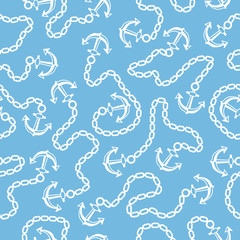 Seamless pattern with anchors. Ongoing backgrounds of marine theme.
