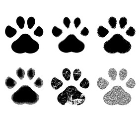 Set of Paw Print. Vector illustration. © brovkoserhii