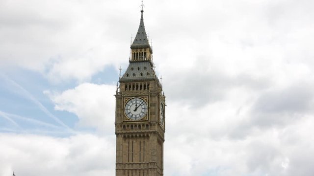 Big Ben, England - close up of the clock tower
