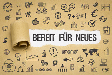Bereit für Neues / Papier mit Symbole