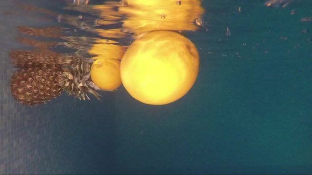 Ripe fruit in water