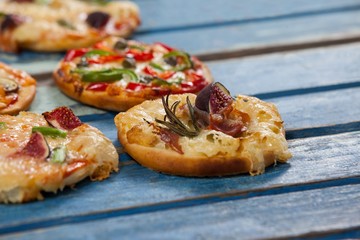 Various delicious italian pizza