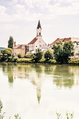 Fototapeta na wymiar Saint Gertraud church in Passau, photo filter