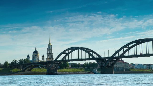 View of the Cathedral and the river Volga