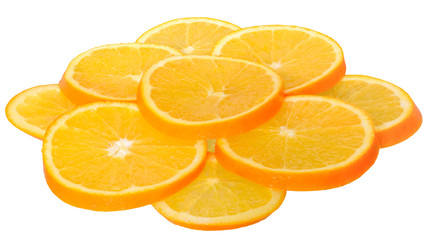 Ripe slice orange isolated