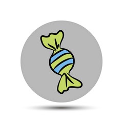 candy green. vector icon on gray background