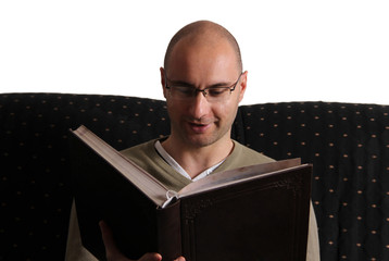 Man reading a book