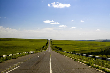 Fototapeta na wymiar Moldova, road through autonomous region of Transdniestr, Transdn