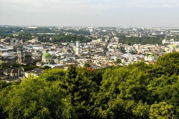 Fototapeta na wymiar Lviv, city view, historical city center, Ukraine, Western Ukrain