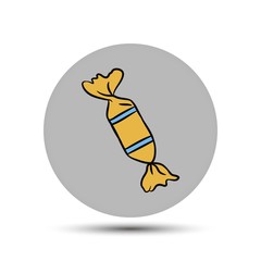sweet yellow. vector icon on gray background