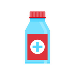 Bottle of medicine vector