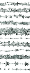 Fototapeta premium Line of a star garland thread isolated