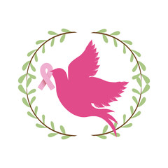 Breast cancer campaign icon vector illustration graphic design