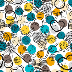 Summer beach seamless pattern.