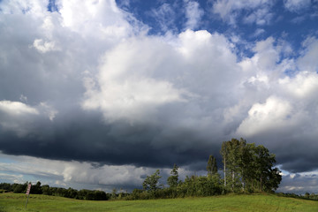 Wetterumschwung Cumulus Wolken Himmel Lettland