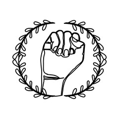 Clenched fist symbol icon vector illustration graphic design