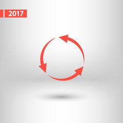 circular arrows  icon, vector illustration. Flat design style