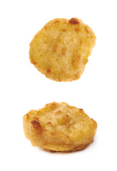 Breaded chicken nugget composition isolated