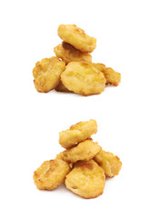 Breaded chicken nugget composition isolated