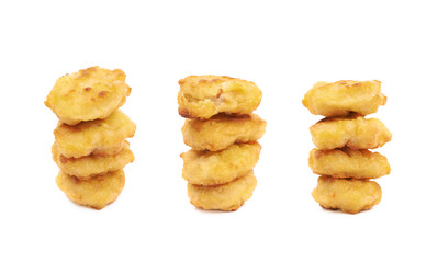 Breaded chicken nugget composition isolated