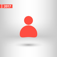 Business man icon, vector illustration. Flat design style