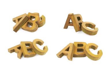 ABC letters composition isolated