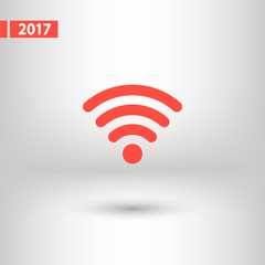 Wireless Icon, vector illustration. Flat design style