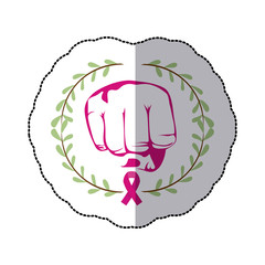 Breast cancer campaign icon vector illustration graphic design