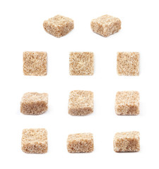 Single sugar cube isolated