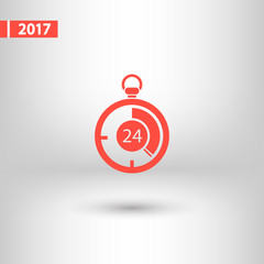 stopwatch  icon, vector illustration. Flat design style