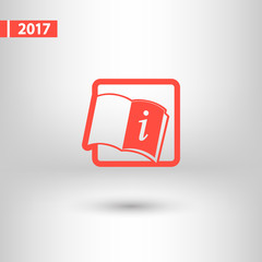 open book icon, vector illustration. Flat design style