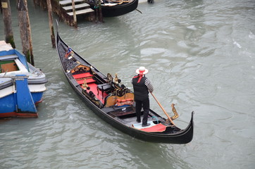 Obraz premium Venice city with canals and gondolas