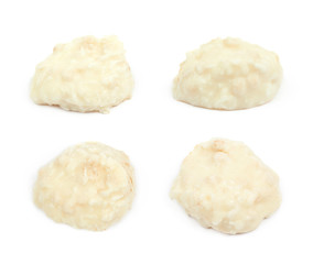 White chocolate candy isolated