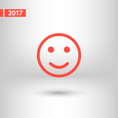 Smile Icon, vector illustration. Flat design style
