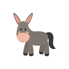 Fototapeta na wymiar Donkey animal cartoon icon vector illustration graphic design