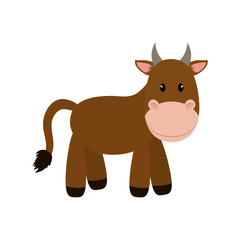 Cow animal cartoon icon vector illustration graphic design