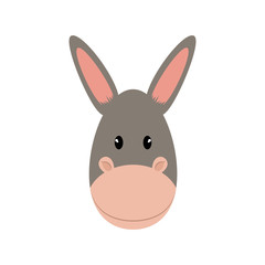 Donkey animal cartoon icon vector illustration graphic design