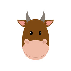 Cow animal cartoon icon vector illustration graphic design