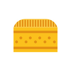 Gold box present icon vector illustration graphic design