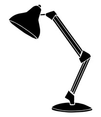 Table lamp isolated on white background. Vector illustration in a sketch style.