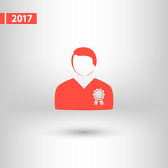 leader icon, vector illustration. Flat design style 