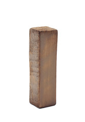 Single sawn wooden letter isolated