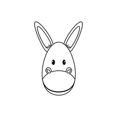 Donkey animal cartoon icon vector illustration graphic design