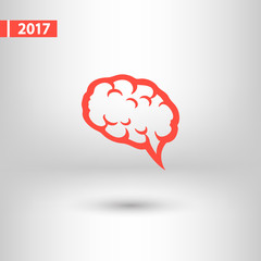 brain icon, vector illustration. Flat design style