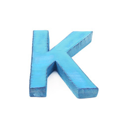 Fototapeta premium Single sawn wooden letter isolated